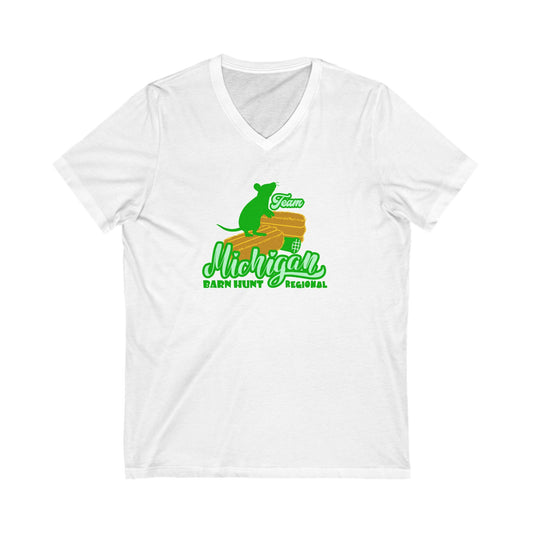 TEAM MICHIGAN BARN HUNT *REGIONAL Unisex Jersey Short Sleeve V-Neck Tee