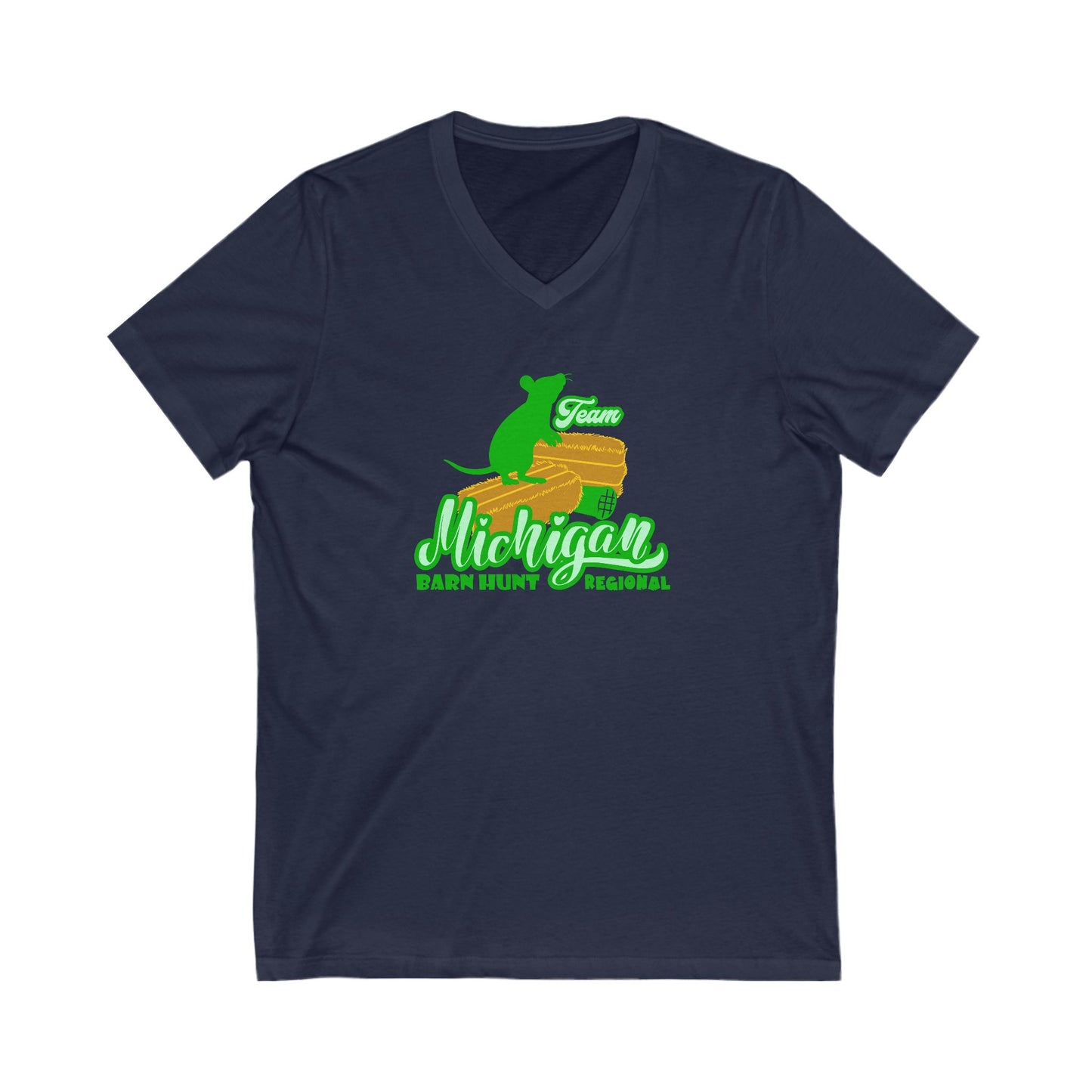 TEAM MICHIGAN BARN HUNT *REGIONAL Unisex Jersey Short Sleeve V-Neck Tee
