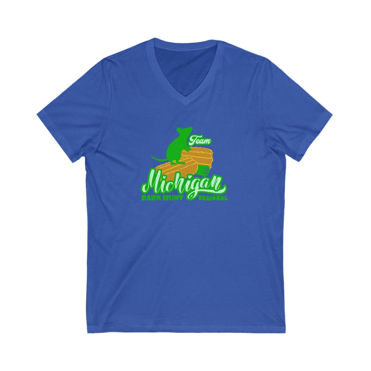 TEAM MICHIGAN BARN HUNT *REGIONAL Unisex Jersey Short Sleeve V-Neck Tee