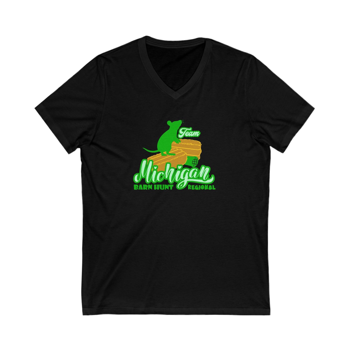 TEAM MICHIGAN BARN HUNT *REGIONAL Unisex Jersey Short Sleeve V-Neck Tee