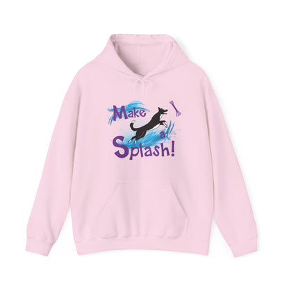 Make a Splash - SMOOTH  BORDER COLLIE - Unisex Heavy Blend™ Hooded Sweatshirt