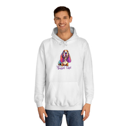 LIVIN THE BASSET LIFE 3 Unisex College Hoodie