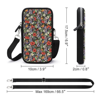 HAWAIIAN STYLE FACE - Cell Phone Crossbody Pouch