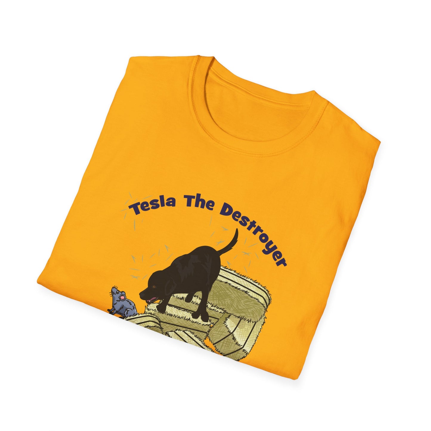 2 TESLA Barn Hunt Unisex Softstyle T-Shirt