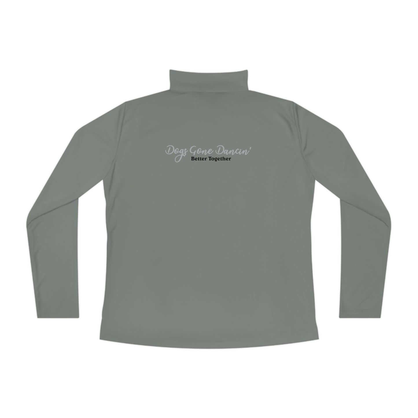 Silver -  Dogs Gone Dancin' Ladies Quarter-Zip Pullover