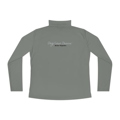 Silver -  Dogs Gone Dancin' Ladies Quarter-Zip Pullover