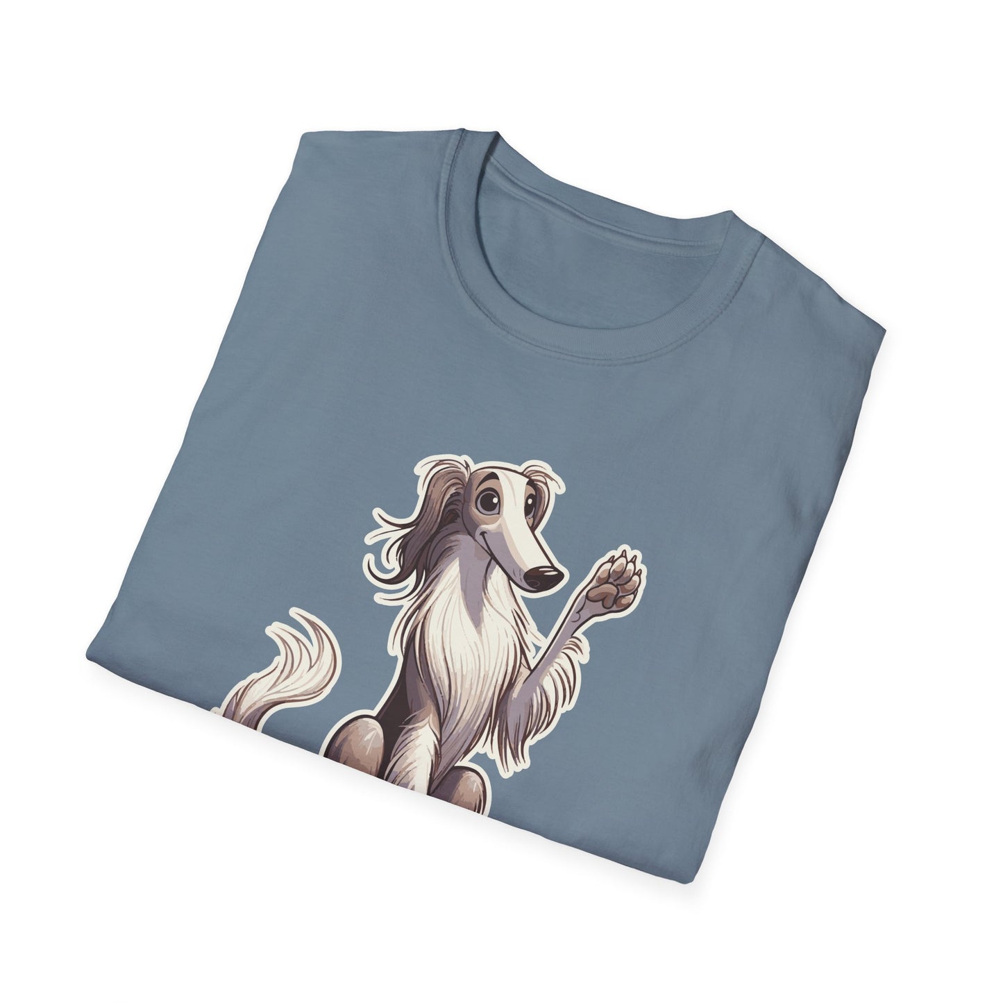 Hello There  WINDSPRITE - Silken Windhound Waving Unisex Softstyle T-Shirt