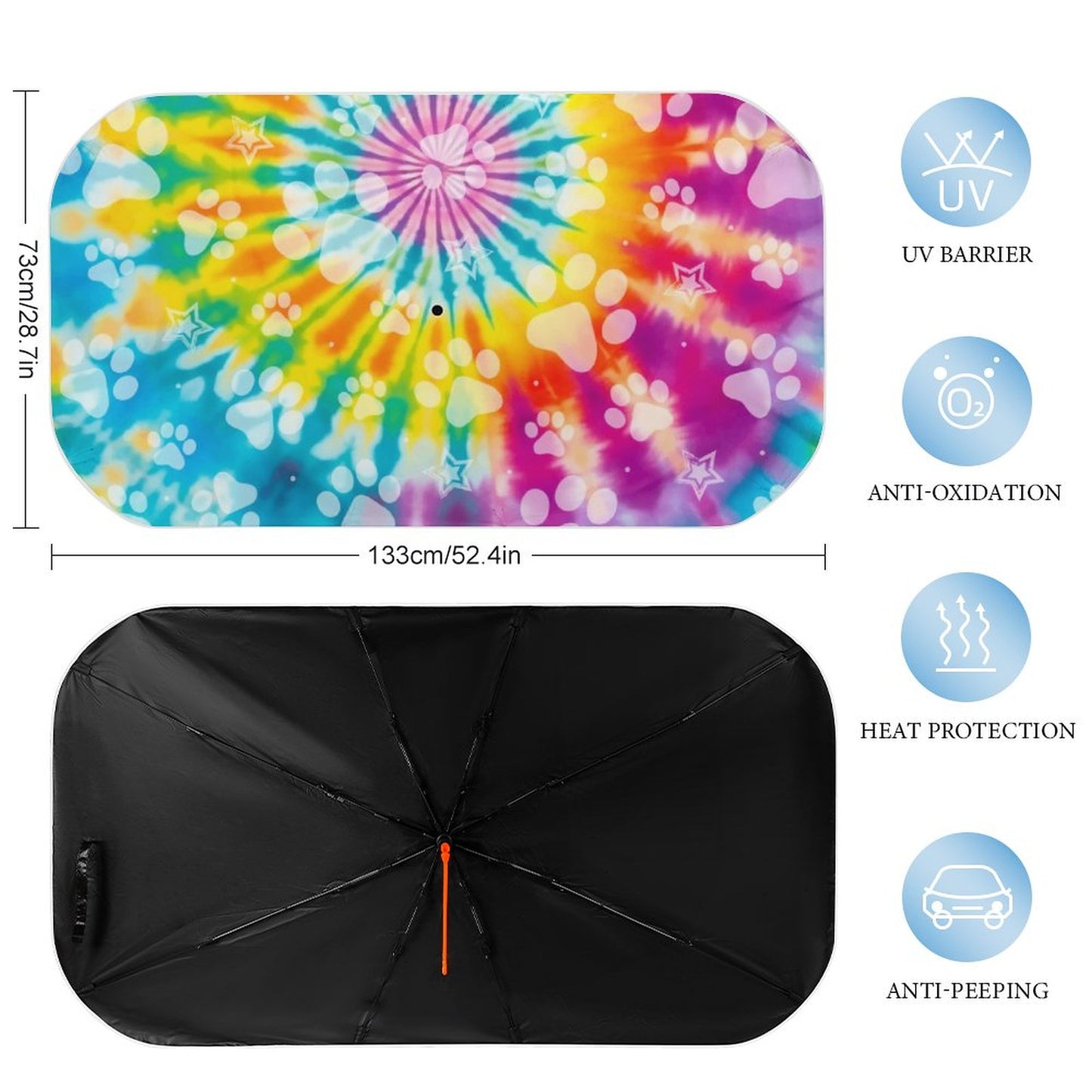 GROOVY PAWS  Car Sunshade Umbrella