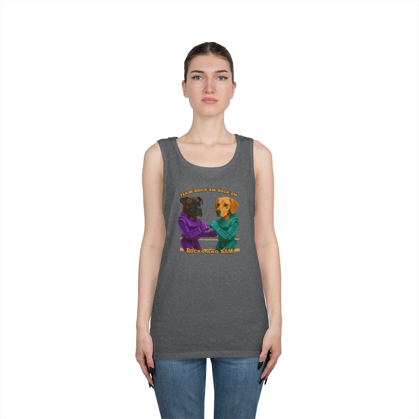 ROCKO SAM Unisex Heavy Cotton Tank Top