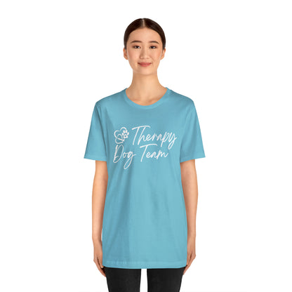 3-THERAPY  DOG TEAM   - Unisex Short Sleeve Tee