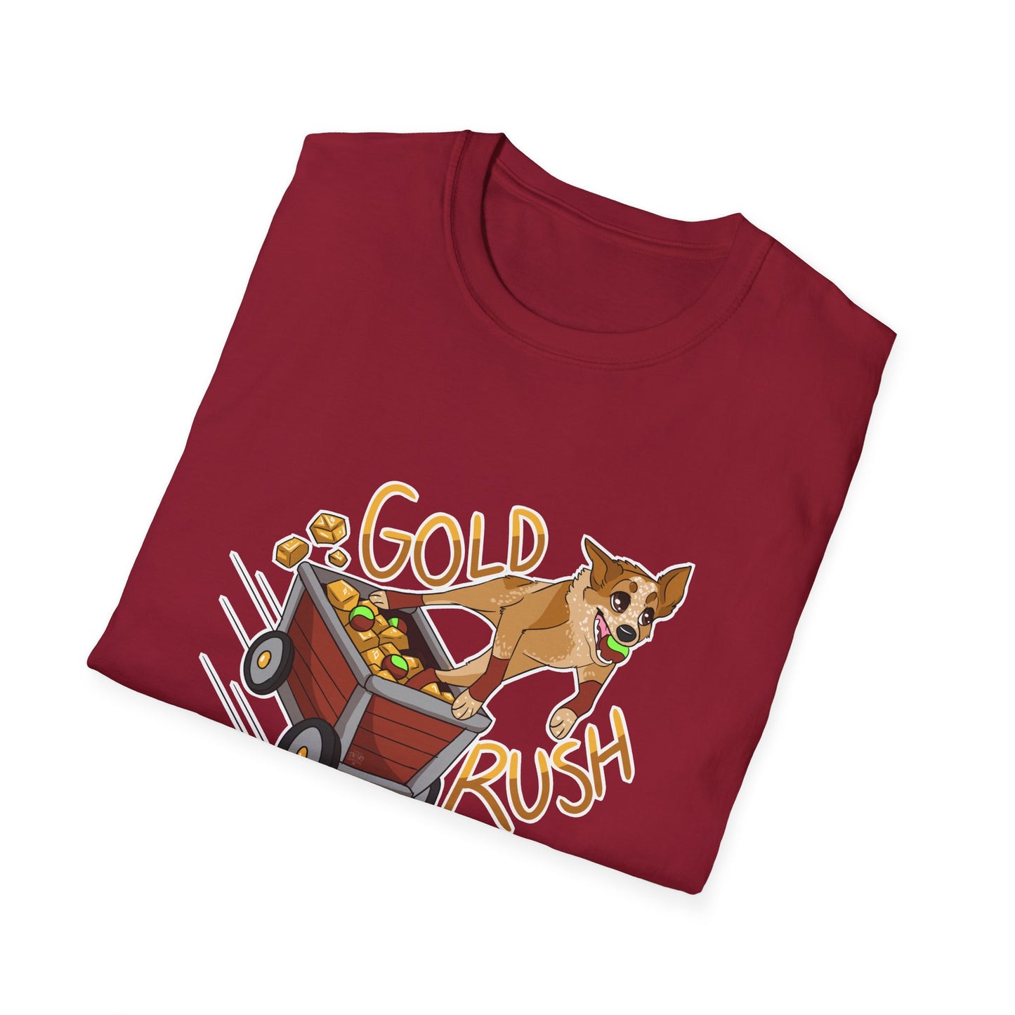 2 GOLD RUSH FLYBALL Unisex Softstyle T-Shirt