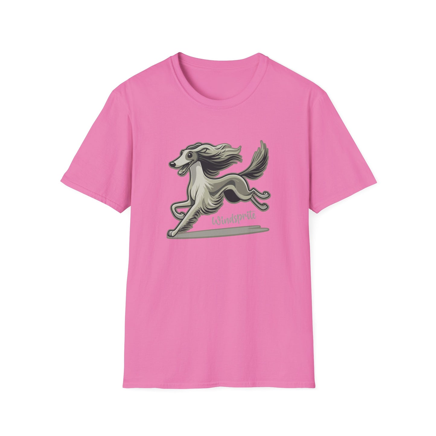 Silly 3 WINDSPRITE - Silken Windhound Waving Unisex Softstyle T-Shirt