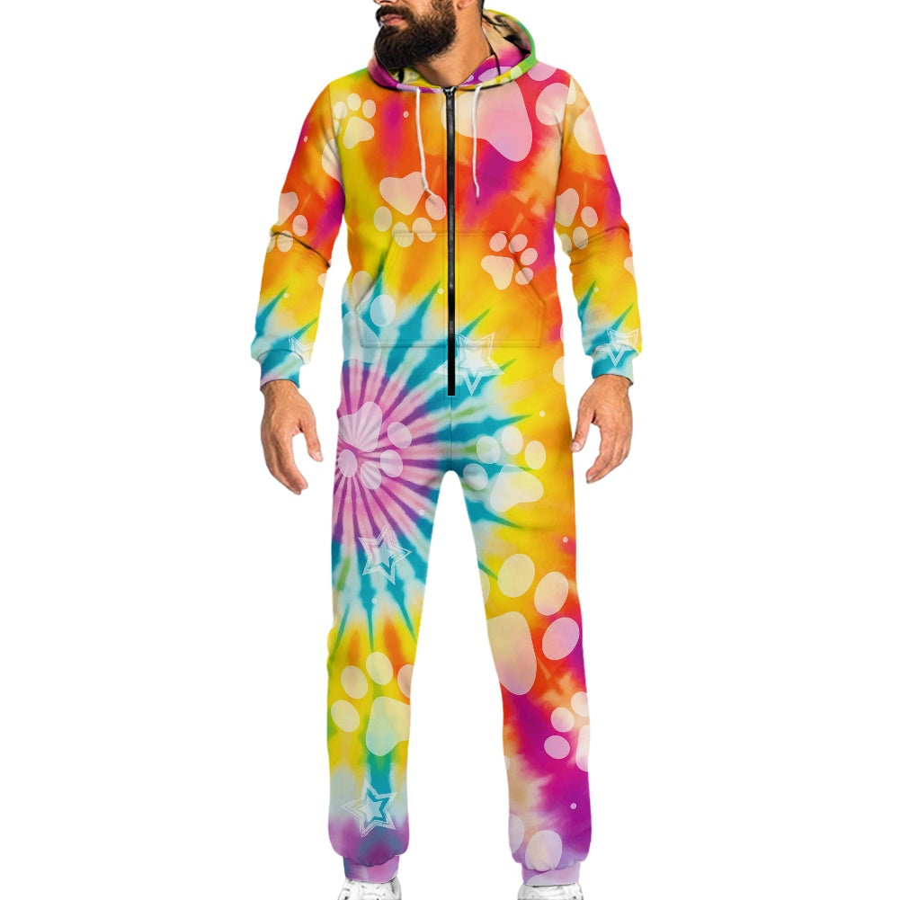 Women's hooded long sleeve jumpsuit