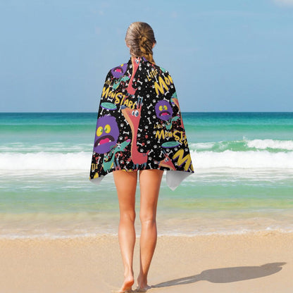 LITTLE MONSTERS Beach Towel for Adults (All-Over Printing)