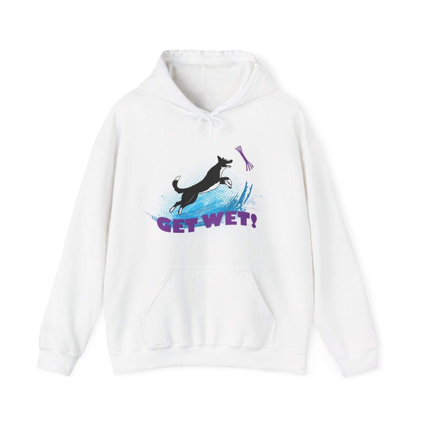 *Get Wet* SMOOTH BORDER COLLIE - Unisex Heavy Blend™ Hooded Sweatshirt