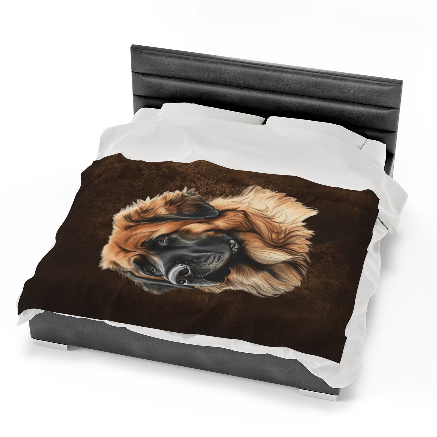 Leonberger Velveteen Plush Blanket