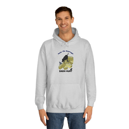 SNIFFING  TESLA BARN HUNT Unisex College Hoodie