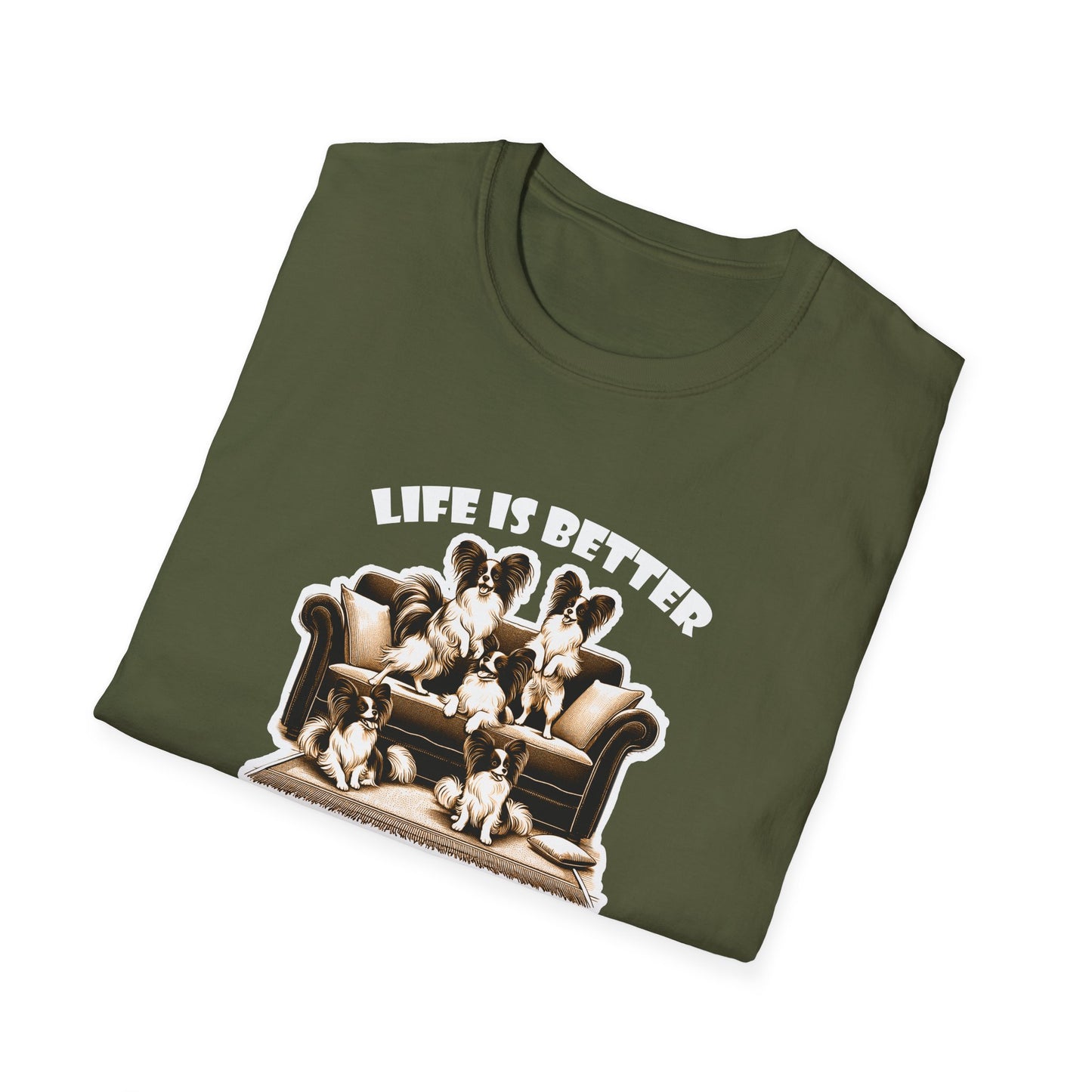 LIFE IS BETTER - Papillons -  Unisex Softstyle T-Shirt