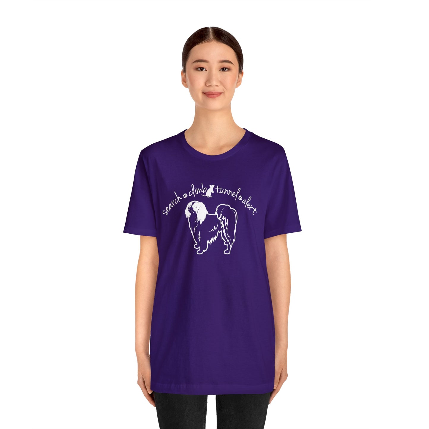 Phalene (Papillon) Barn Hunt  - Unisex Jersey Short Sleeve Tee