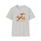 Leaping  WINDSPRITE - Silken Windhound Waving Unisex Softstyle T-Shirt