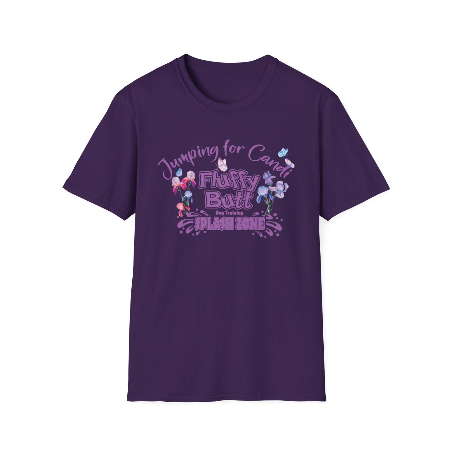 JUMPING FOR CANDI - Flowers Unisex Softstyle T-Shirt