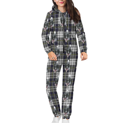 Women's hooded long sleeve jumpsuit no loaded