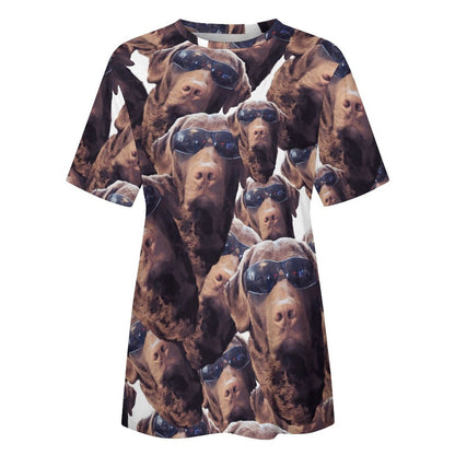 FOXY LADY _ LAB _ COLLAGE FACE DESIGN - Ladies T-Shirts Cotton