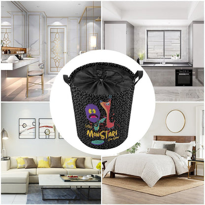 LITTLE MONSTERS Drawstring collapsible Laundry Basket