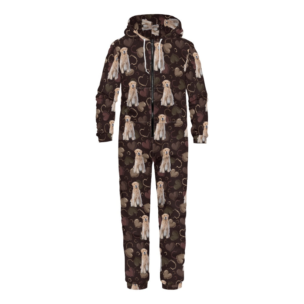 Women's hooded long sleeve jumpsuit