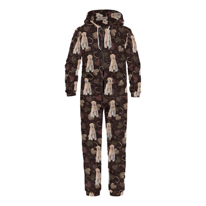 Women's hooded long sleeve jumpsuit