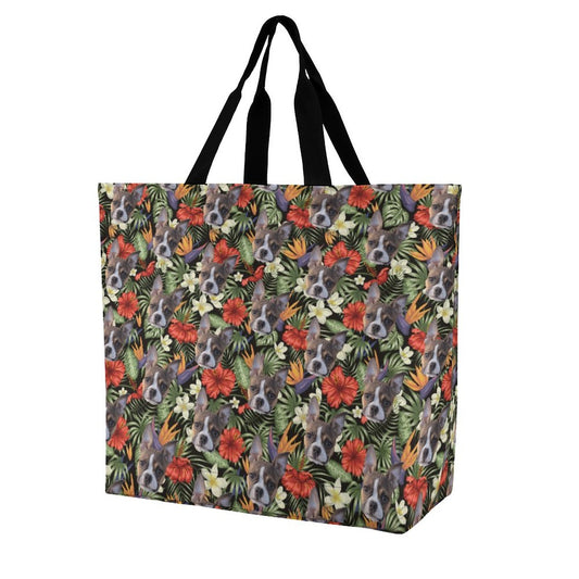 HAWAIIAN STYLE FACE - Large One Shoulder Shopping Bag