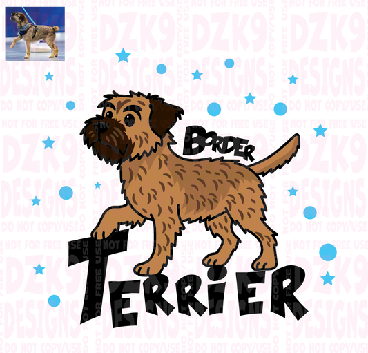 BORDER TERRIER CUTE CARTOON