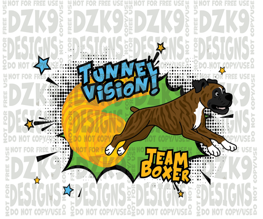 TUNNEL VISION-  Boxer CARTOON