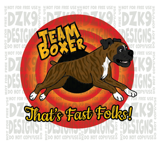 THATS FAST FOLKS-  Boxer CARTOON