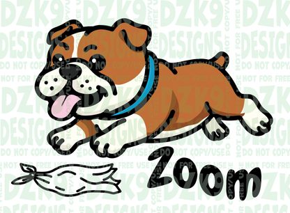Cute BULLDOG - Zoom FAST CAT - SHIRTS & MORE!