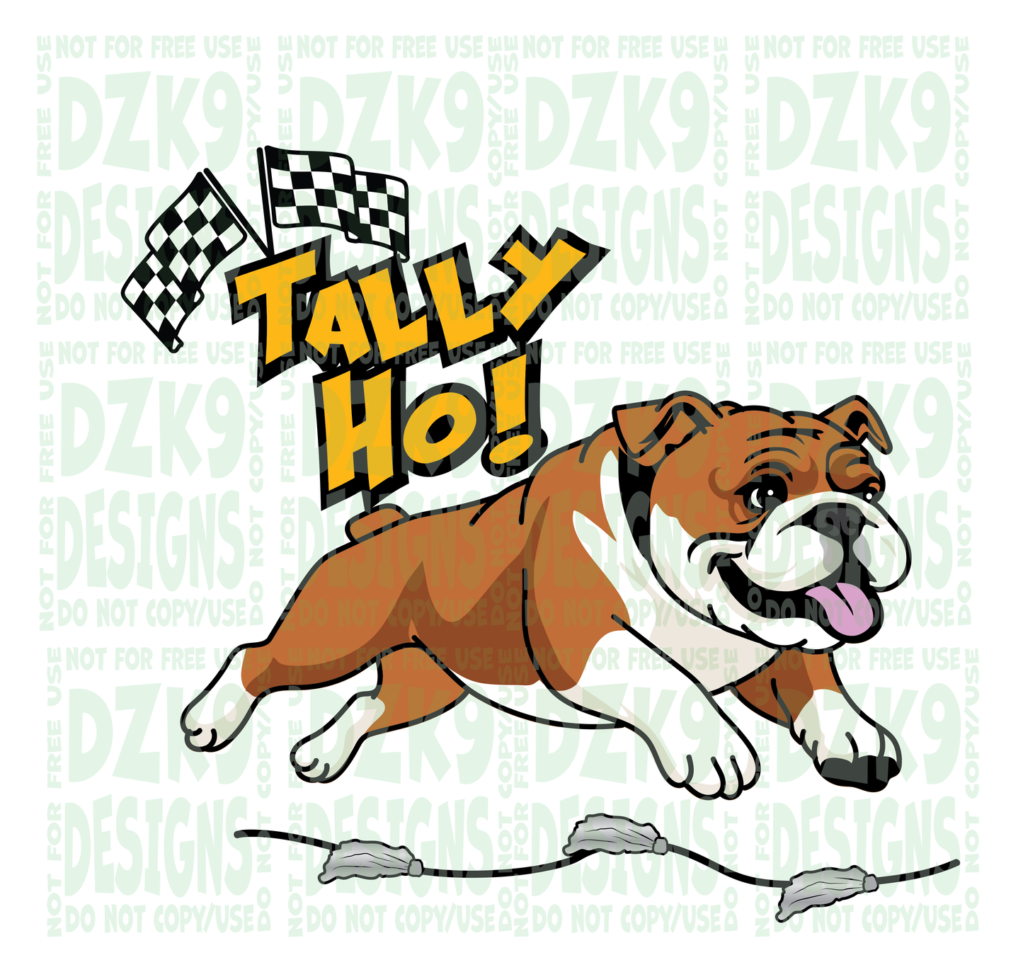 Cute BULLDOG - TALLY HO COMIC - SHIRTS & MORE!