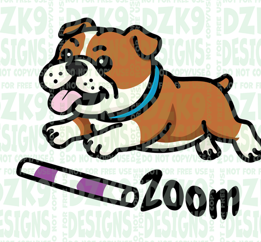 Cute BULLDOG - Zoom Agility - SHIRTS & MORE!