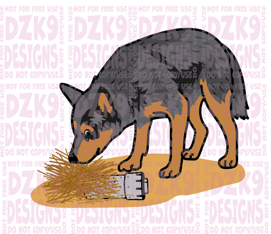 BARN HUNT (CATTLE DOG CARTOON)