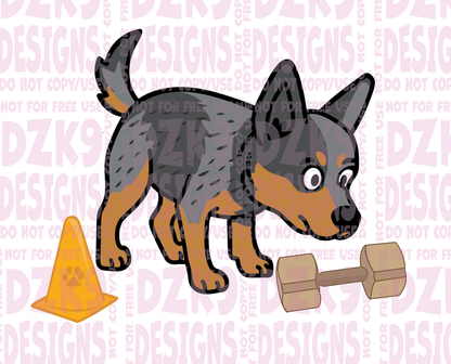 OBEDIENCE 2 (CATTLE DOG CARTOON)