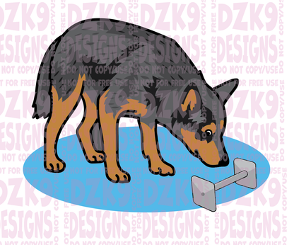 OBEDIENCE 1 (CATTLE DOG CARTOON)