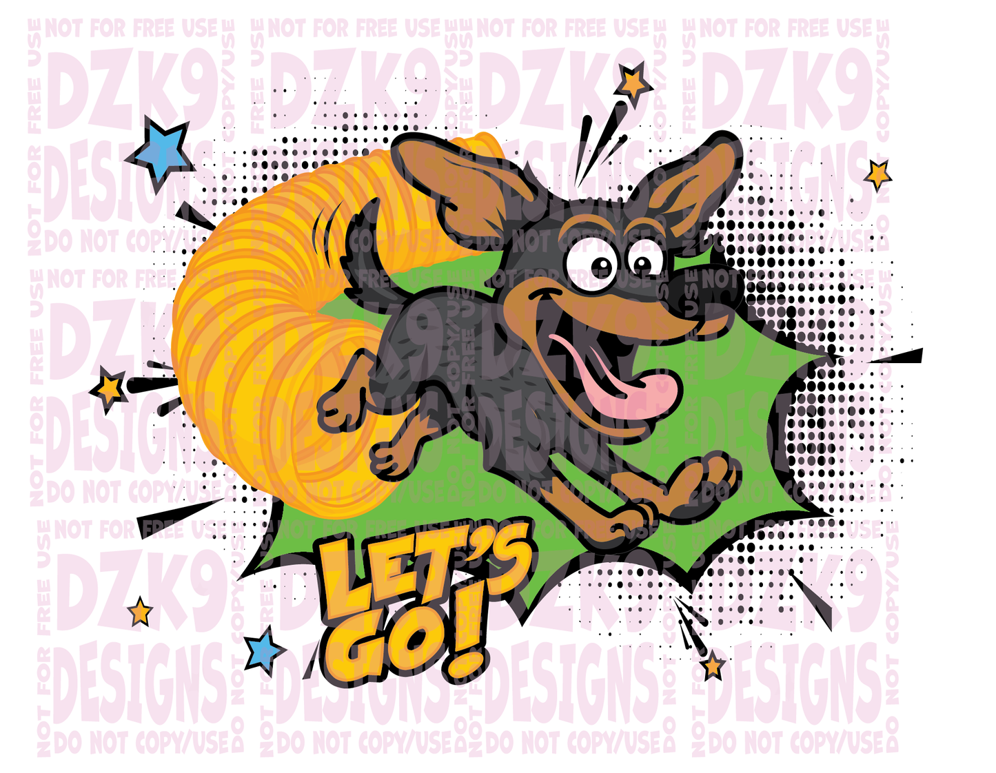 AGILITY TUNNEL (CATTLE DOG CARTOON)
