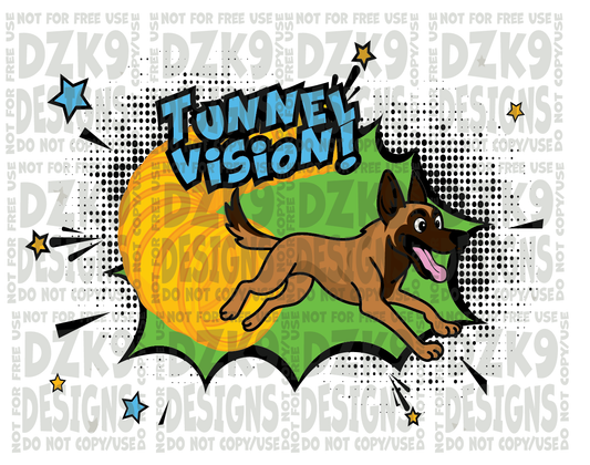 TUNNEL VISION, AGILITY -  Malinois CARTOON