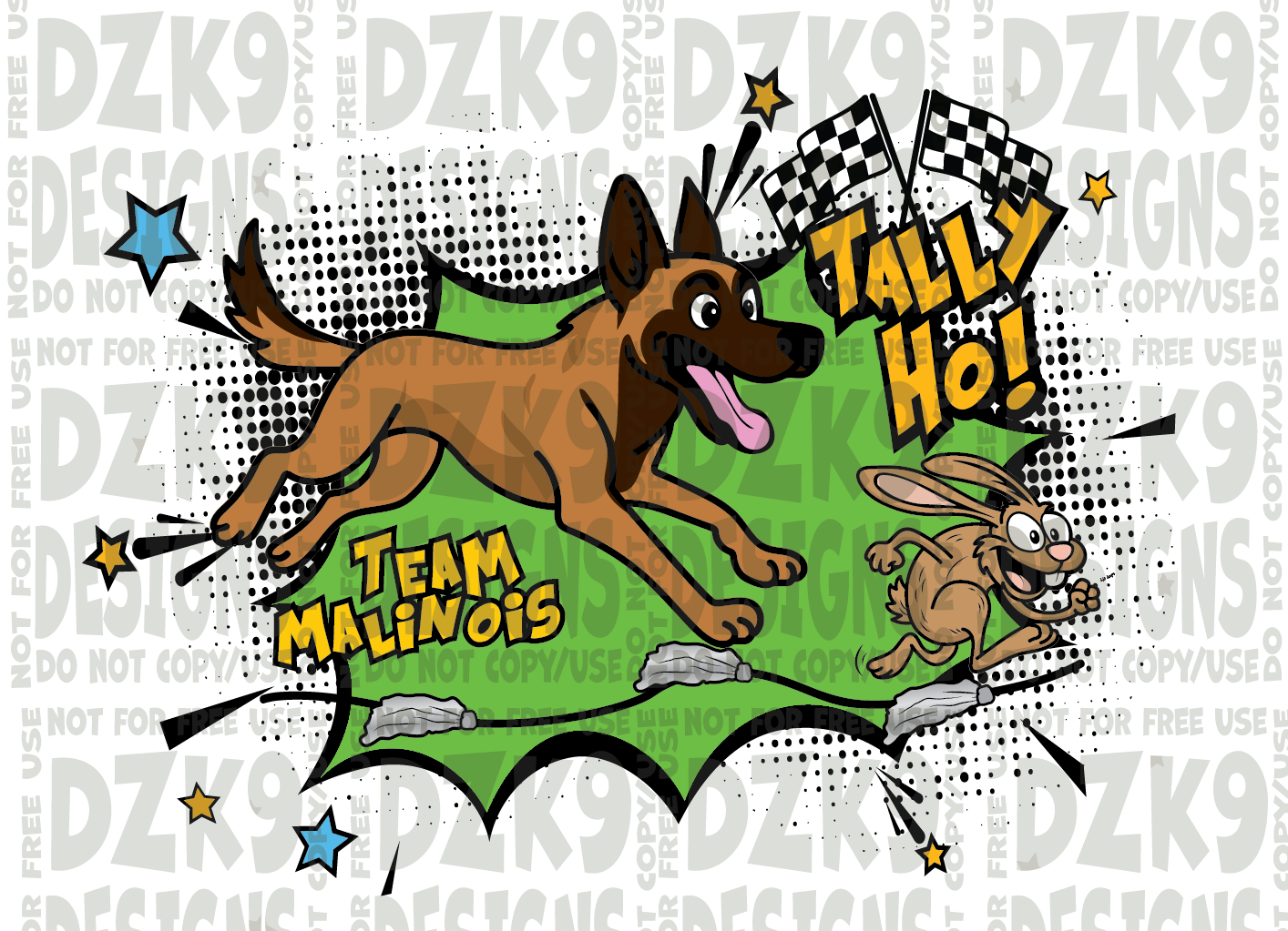 TALLY HO COMIC -  Malinois CARTOON