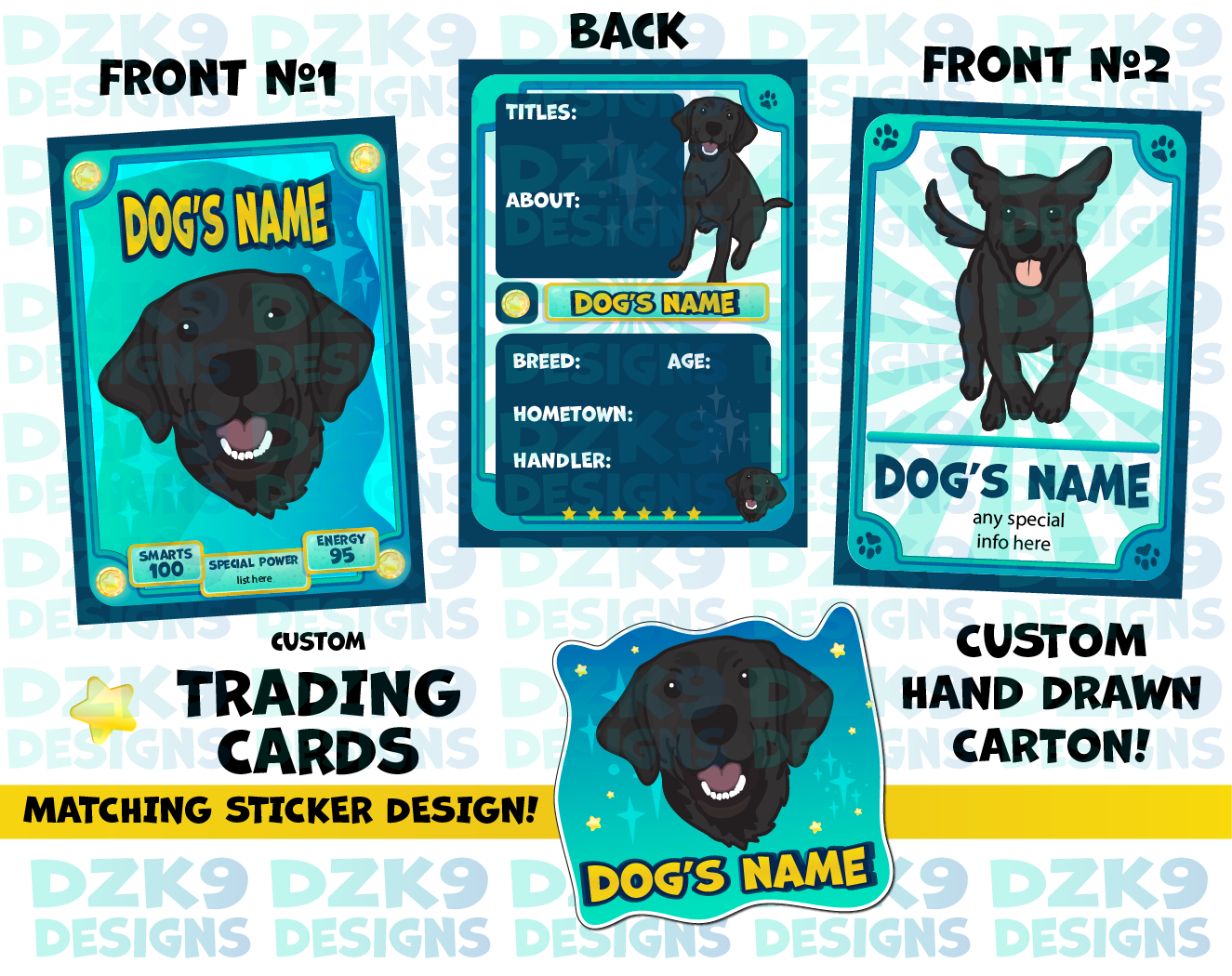 TRADING CARDS - CARTOON/GAME STYLE