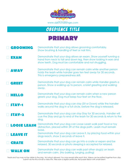 DZK9 CHALLENGE - OBEDIENCE