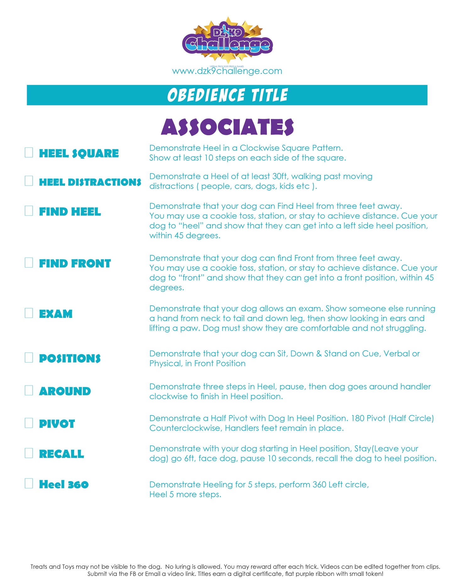 DZK9 CHALLENGE - OBEDIENCE
