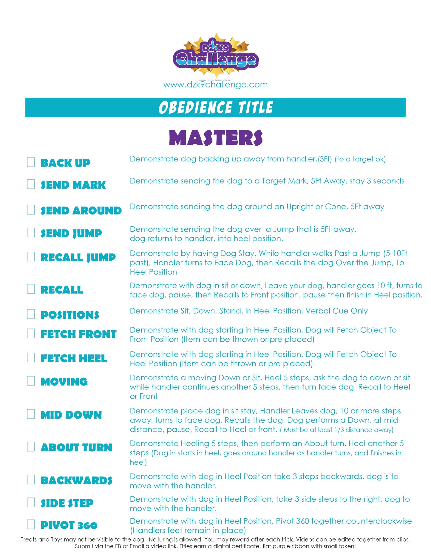 DZK9 CHALLENGE - OBEDIENCE