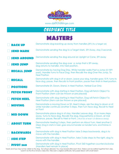 DZK9 CHALLENGE - OBEDIENCE
