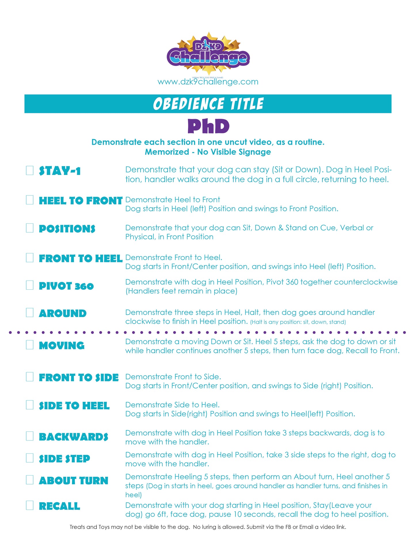 DZK9 CHALLENGE - OBEDIENCE