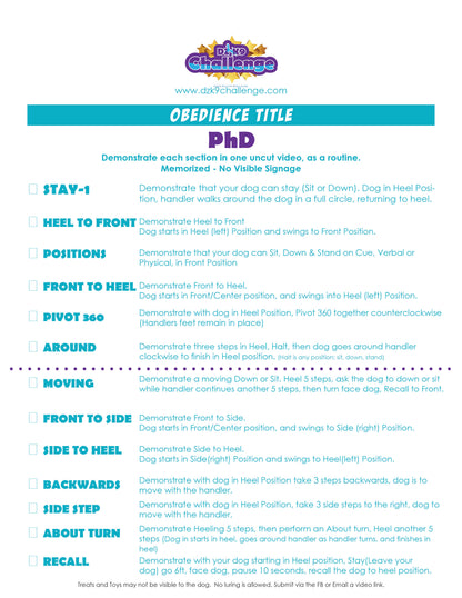 DZK9 CHALLENGE - OBEDIENCE